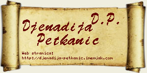 Đenadija Petkanić vizit kartica